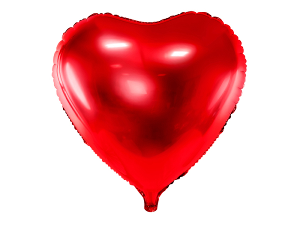 Foil Balloon Heart, 61cm, red