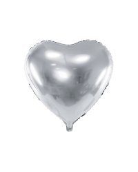 Foil Balloon Heart, 61cm, silver