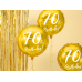 Foil Balloon 70th Birthday, gold, 45cm