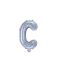 Foil Balloon Letter ''C'', 35cm, holographic