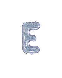 Foil Balloon Letter ''E'', 35cm, holographic