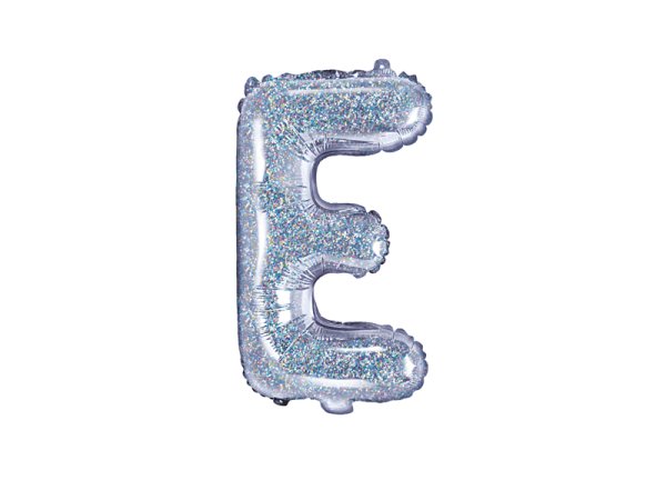 Foil Balloon Letter ''E'', 35cm, holographic