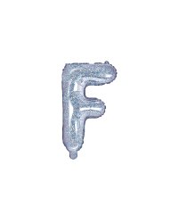 Foil Balloon Letter ''F'', 35cm, holographic