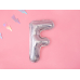 Foil Balloon Letter ''F'', 35cm, holographic