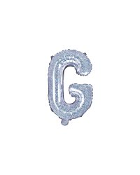 Foil Balloon Letter ''G'', 35cm, holographic