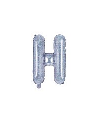 Foil Balloon Letter ''H'', 35cm, holographic