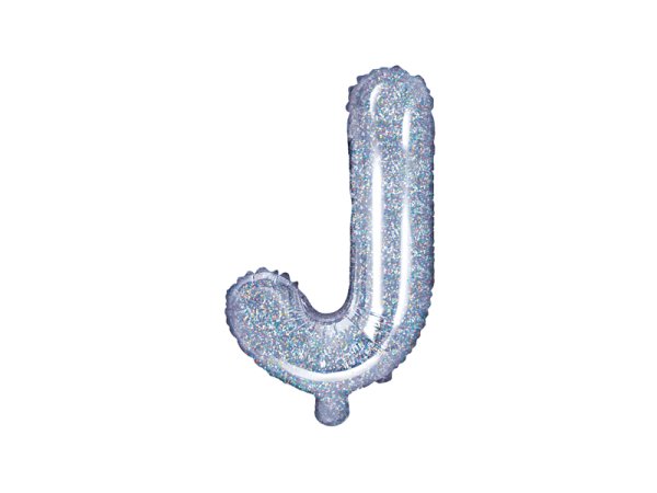 Foil Balloon Letter ''J'', 35cm, holographic