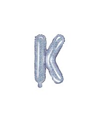 Foil Balloon Letter ''K'', 35cm, holographic