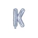 Foil Balloon Letter ''K'', 35cm, holographic