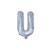 Foil Balloon Letter ''U'', 35cm, holographic