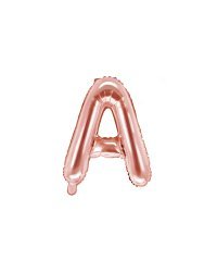 Foil Balloon Letter ''A'', 35cm, rose gold