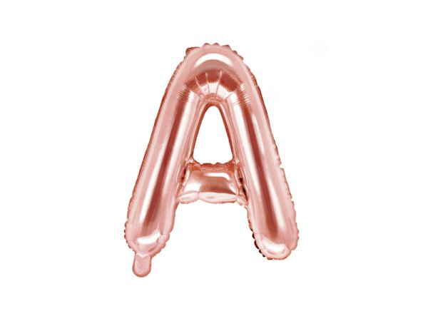 Foil Balloon Letter ''A'', 35cm, rose gold