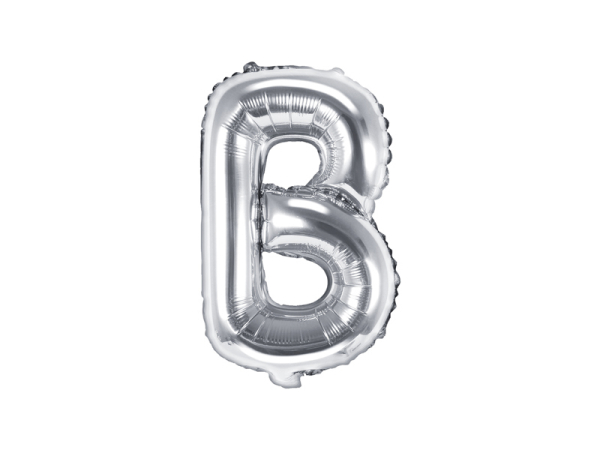 Foil Balloon Letter ''B'', 35cm, silver