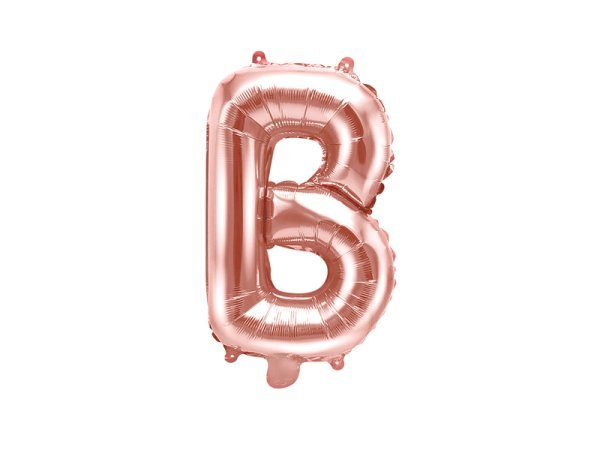 Foil Balloon Letter ''B'', 35cm, rose gold