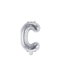 Foil Balloon Letter ''C'', 35cm, silver