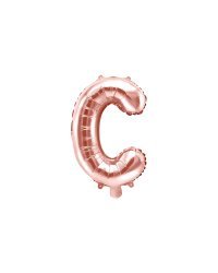 Foil Balloon Letter ''C'', 35cm, rose gold