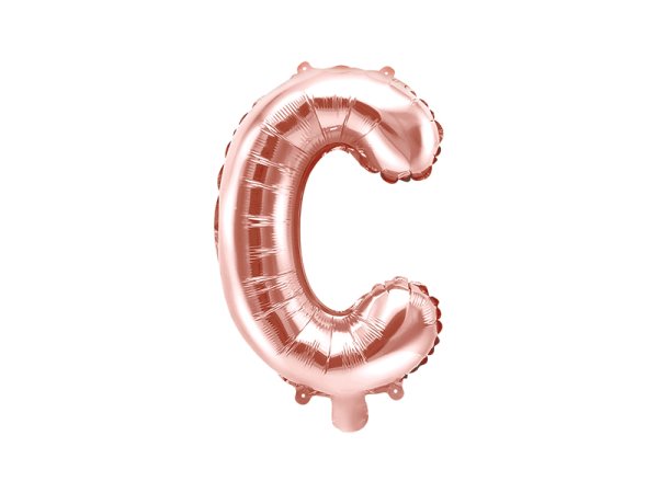 Foil Balloon Letter ''C'', 35cm, rose gold