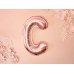 Foil Balloon Letter ''C'', 35cm, rose gold