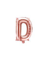 Foil Balloon Letter ''D'', 35cm, rose gold