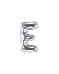 Foil Balloon Letter ''E'', 35cm, silver