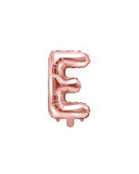 Foil Balloon Letter ''E'', 35cm, rose gold