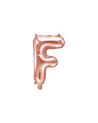 Foil Balloon Letter ''F'', 35cm, rose gold