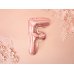 Foil Balloon Letter ''F'', 35cm, rose gold