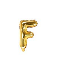 Foil Balloon Letter ''F'', 35cm, gold