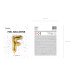 Foil Balloon Letter ''F'', 35cm, gold