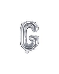 Foil Balloon Letter ''G'', 35cm, silver