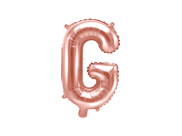 Foil Balloon Letter ''G'', 35cm, rose gold