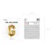 Foil Balloon Letter ''G'', 35cm, gold