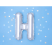 Foil Balloon Letter ''H'', 35cm, silver