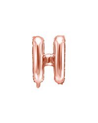 Foil Balloon Letter ''H'', 35cm, rose gold