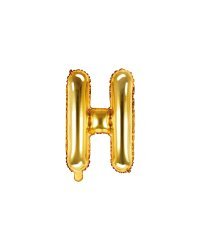 Foil Balloon Letter ''H'', 35cm, gold