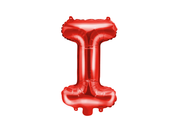 Foil Balloon Letter ''I'', 35cm, red