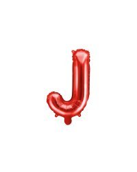 Foil Balloon Letter ''J'', 35cm, red