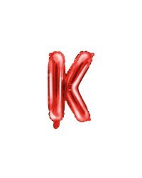 Foil Balloon Letter ''K'', 35cm, red