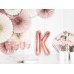 Foil Balloon Letter ''K'', 35cm, rose gold