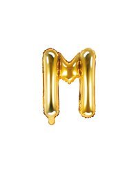 Foil Balloon Letter ''M'', 35cm, gold