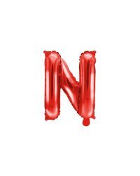 Foil Balloon Letter ''N'', 35cm, red