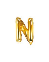 Foil Balloon Letter ''N'', 35cm, gold