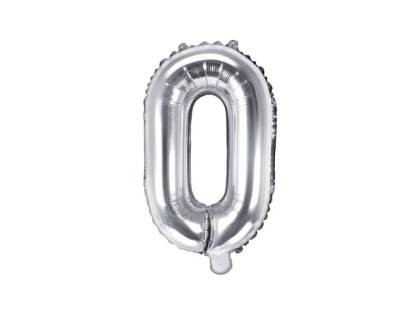 Foil Balloon Letter ''O'', 35cm, silver