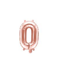 Foil Balloon Letter ''O'', 35cm, rose gold