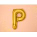 Foil Balloon Letter ''P'', 35cm, gold, 1piece