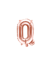 Foil Balloon Letter ''Q'', 35cm, rose gold