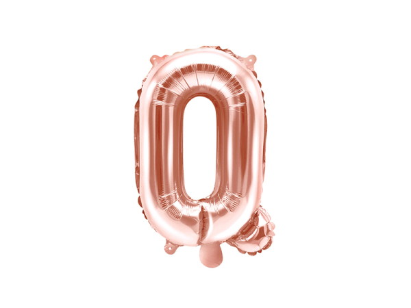 Foil Balloon Letter ''Q'', 35cm, rose gold