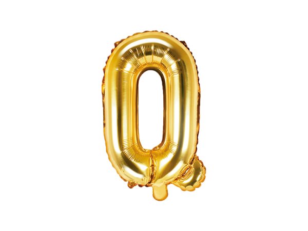 Foil Balloon Letter ''Q'', 35cm, gold