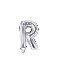 Foil Balloon Letter ''R'', 35cm, silver