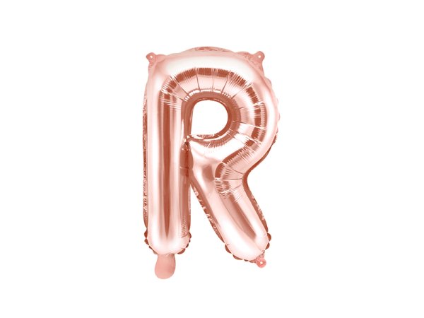 Foil Balloon Letter ''R'', 35cm, rose gold